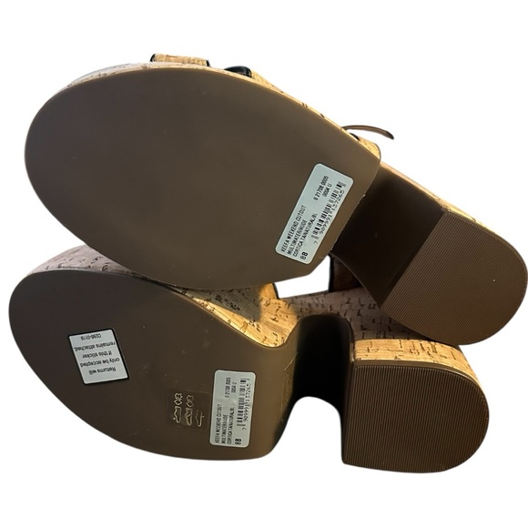 NWT / SCHUTZ Keefa Weekend Cutout Cork Block Sandals Size 8 - Picture 8 of 8